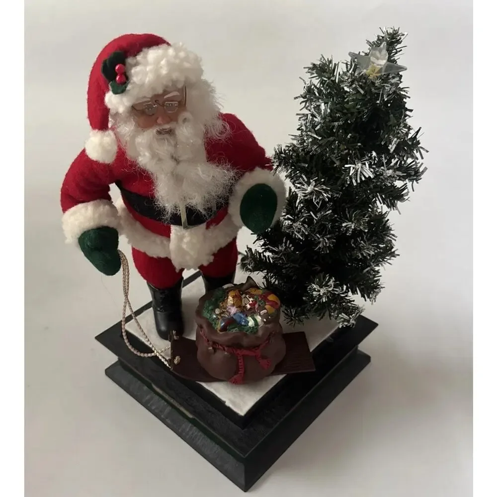 Vintage HOLIDAY CREATIONS Animated Lighted Musical Santa Claus
